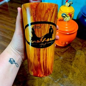 Wood grain tumbler
